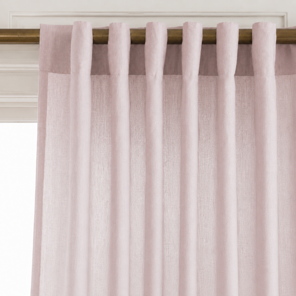 European Linen Curtain — Vintage Blush