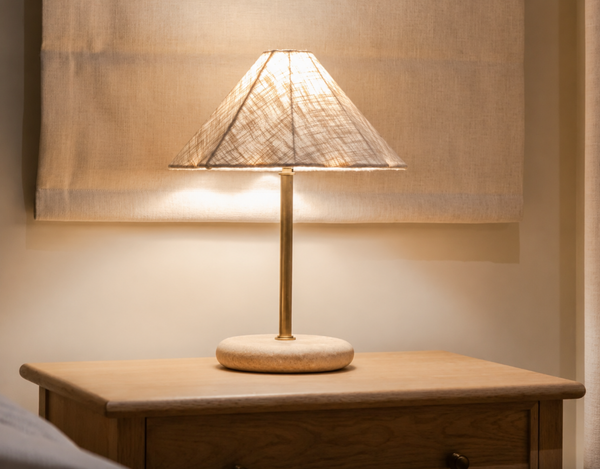 Travertine Table Lamp