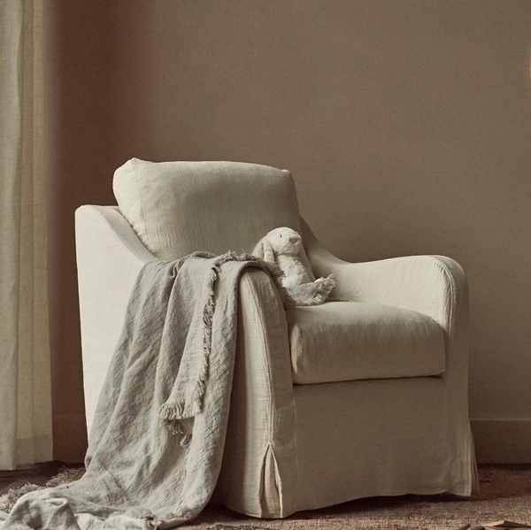 Esme Glider — Jasmine Rice Linen