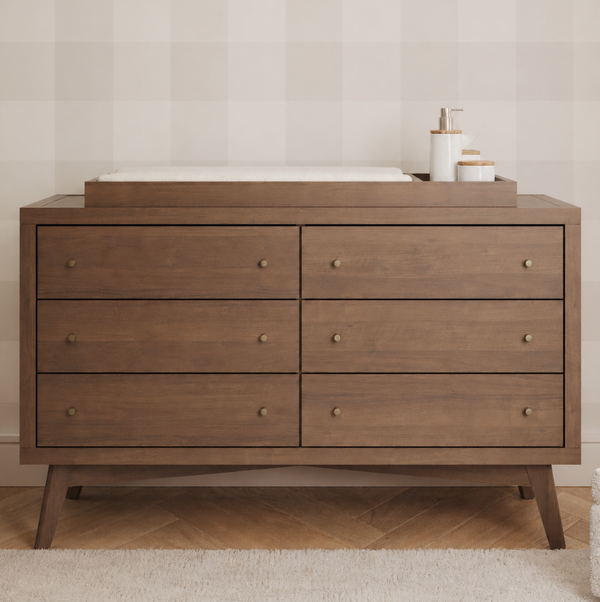 Mid-Century 6-Drawer Dresser — Walnut