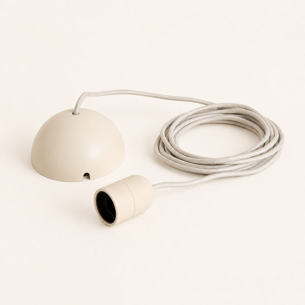 Common Pendant Cord Set — Clay White